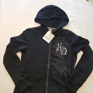 Harley Davidson Black Ladies Fleece Sequined Hoodi